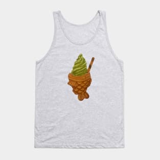 Taiyaki Matcha Ice Cream watercolour painting Tank Top